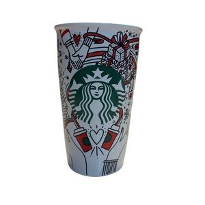 Starbucks 2017 Christmas Holiday Double-Wall Travel Tumbler with Lid